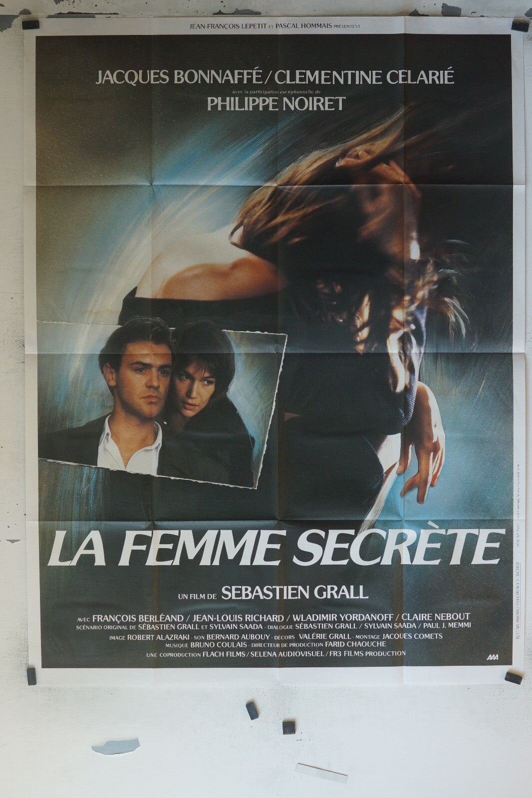 LA FEMME SECRÈTE MOVIE POSTER ORIGINAL 120x160 JACQUES BONNAFFÉ