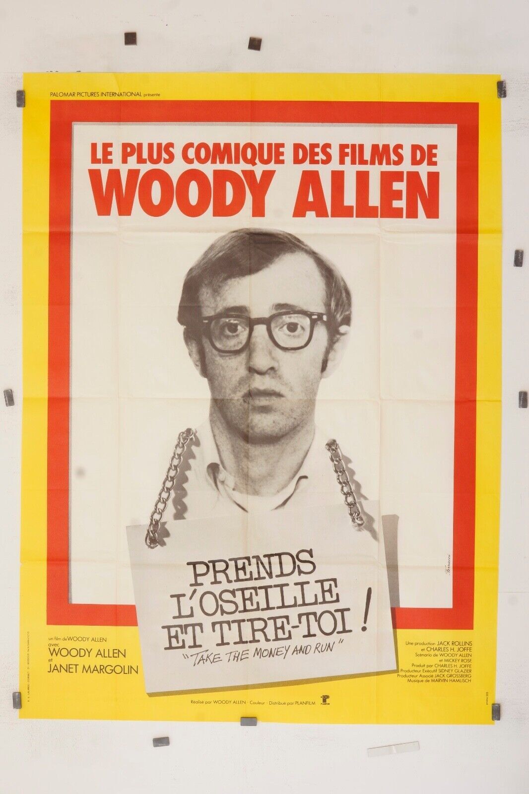 PRENDS L’OSEILLE ET TIRE-TOI MOVIE POSTER ORIGINAL 120x160 WOODY ALLEN