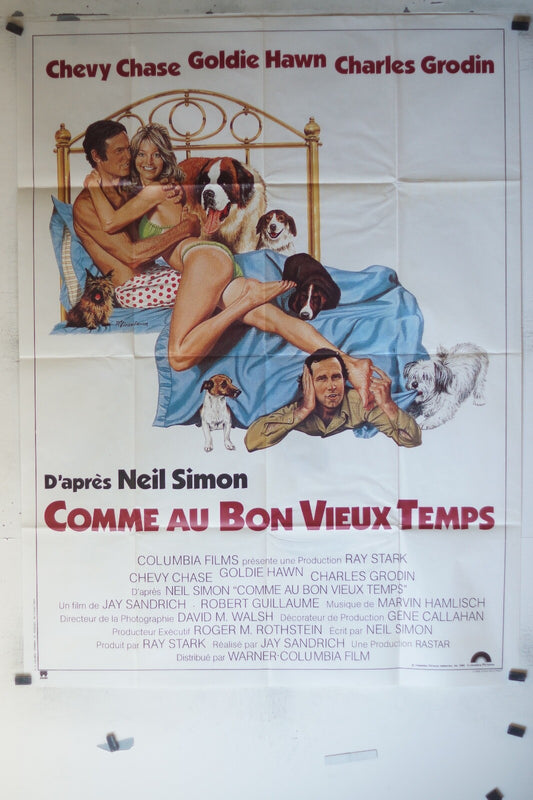 COMME AU BON VIEUX TEMPS MOVIE POSTER ORIGINAL 120x160 Goldie Hawn, Chevy Chase