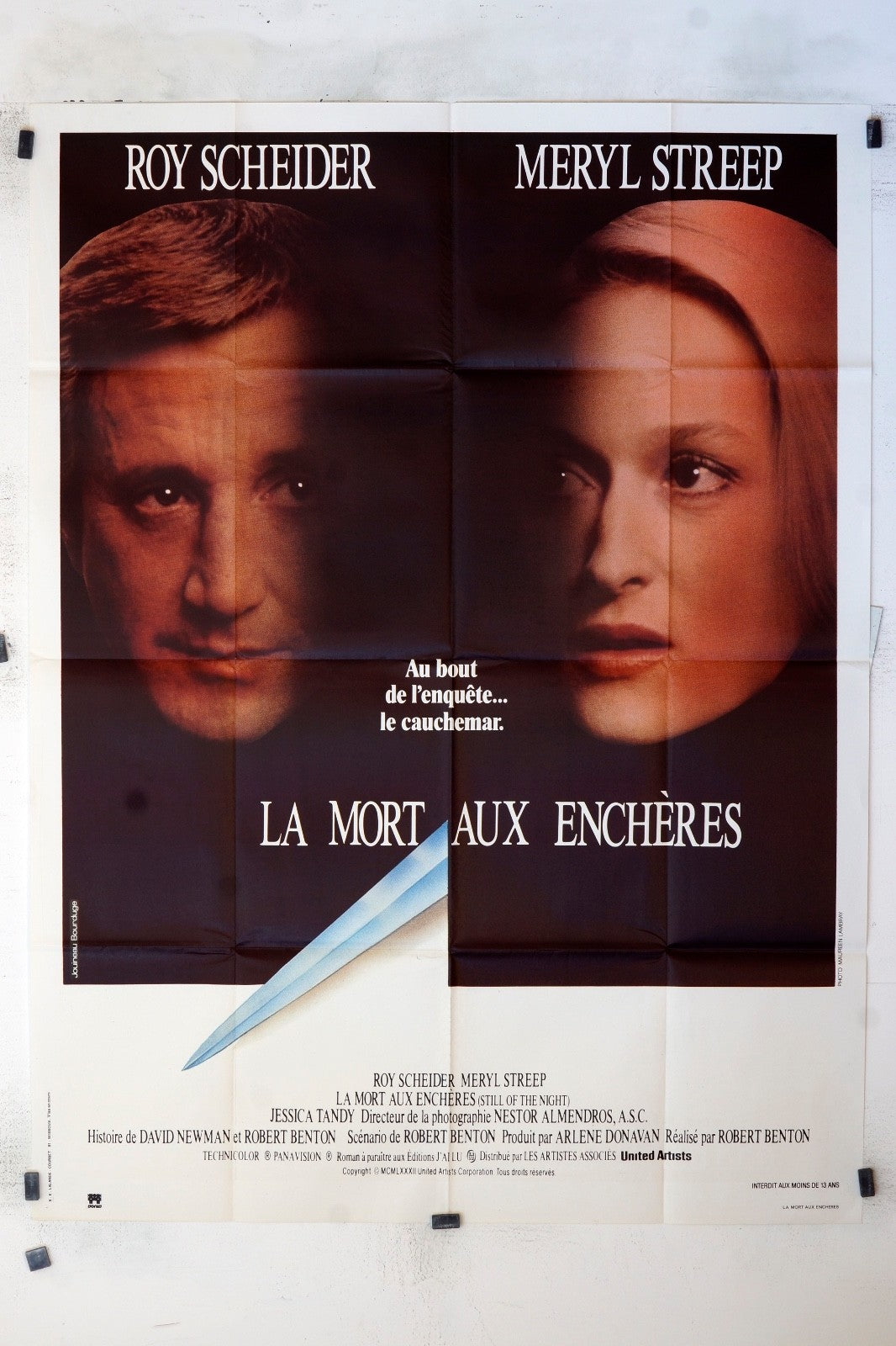 LA MORT AUX ENCHÈRES ROY SCHEIDER MOVIE POSTER ORIGINAL 120x160