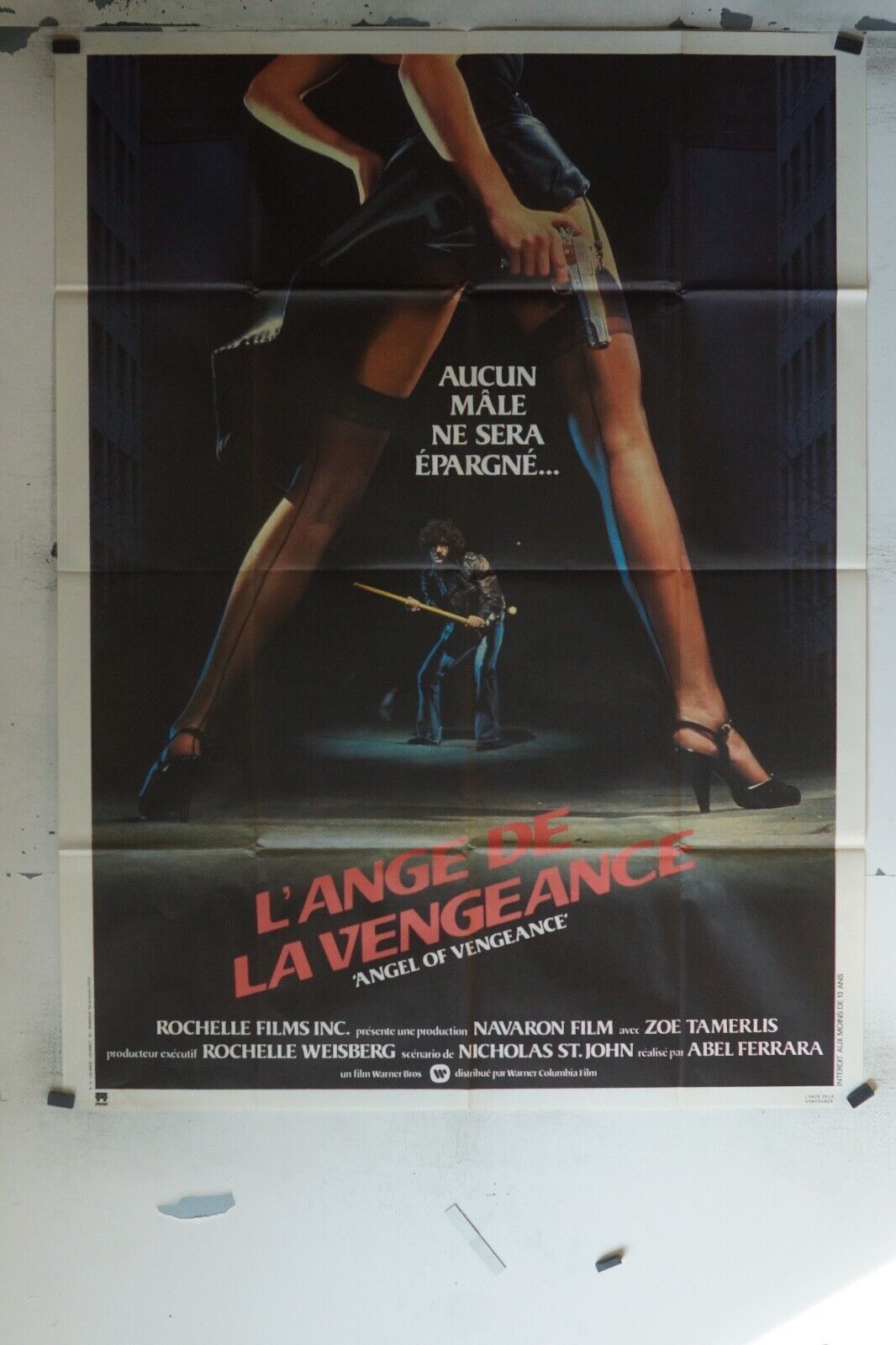 L’ANGE DE LA VENGEANCE MOVIE POSTER ORIGINAL 120x160 ABEL FERRARA