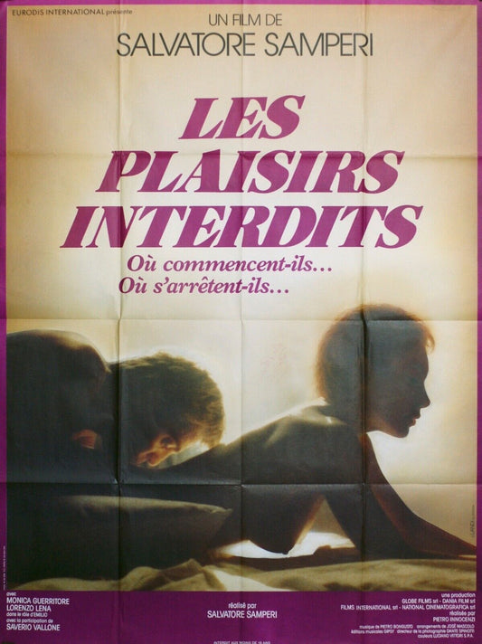 LES PLAISIRS INTERDITS MOVIE POSTER EROTIC (120X160) SALVATORE SAMPERI