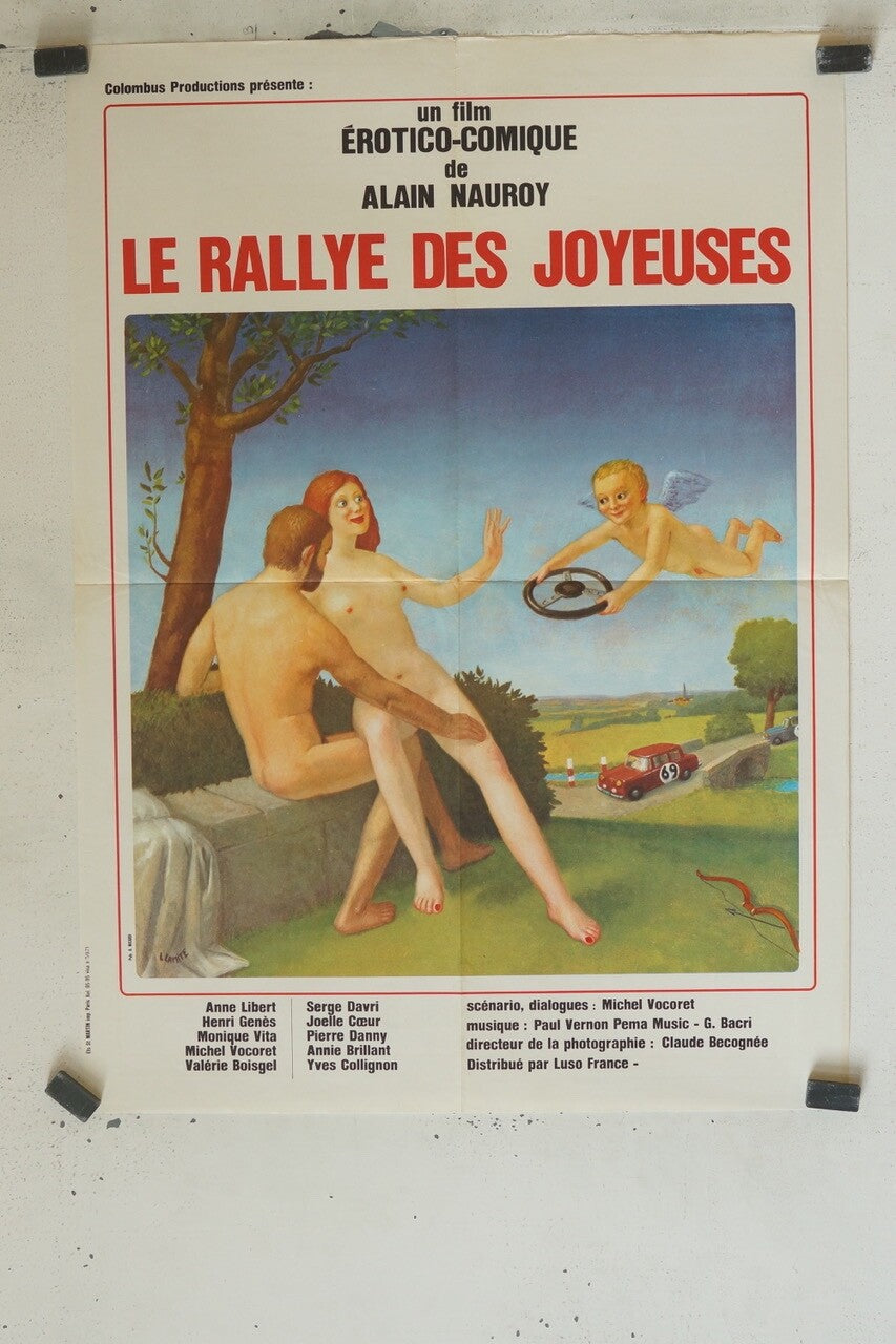 LE RALLYE DES JOYEUSES MOVIE POSTER ORIGINAL 60X80 ANNE LIBERT, HENRI GENES