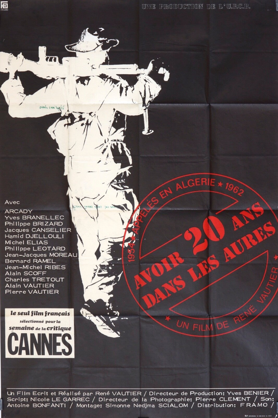 AVOIR 20 ANS DANS LES AURES POSTER ORIGINAL 120x160  RON MOODY