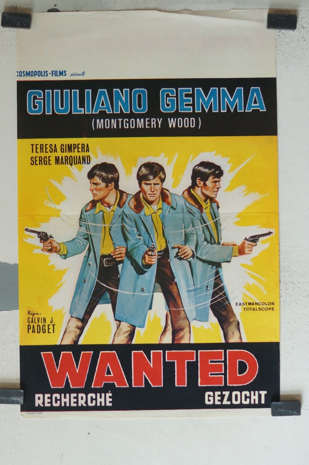 WANTED ORIGINAL MOVIE POSTER 55X35 Teresa Gimpera , Serge Marquand 