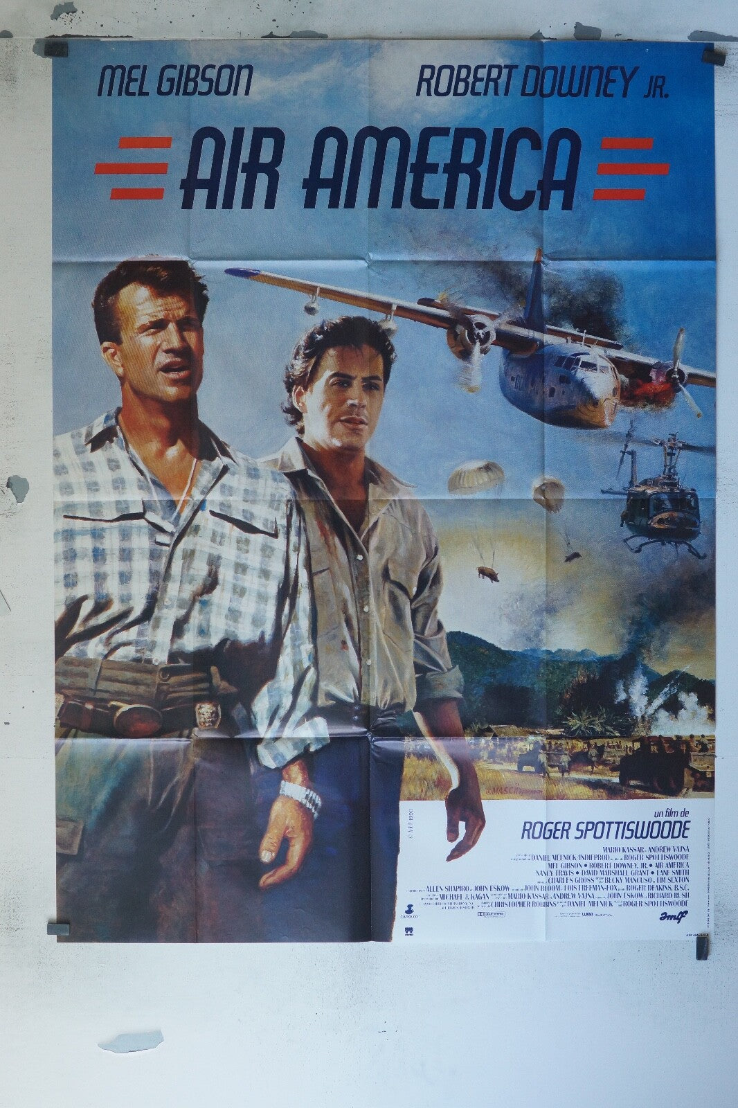 AIR AMERICA MOVIE POSTER ORIGINAL 120x160 MEL GIBSON
