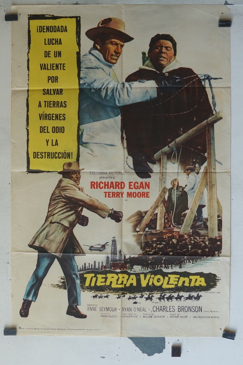 TIERRA VIOLENTA 70x100 ORIGINAL MOVIE POSTER ANNA SEYMOUR, RYAN O’NEAL