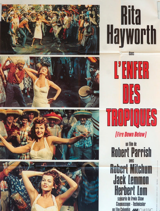 L’ENFER DES TROPIQUES  RITA HAYWORTH  ORIGINAL  POSTER ORIGINAL 120x160