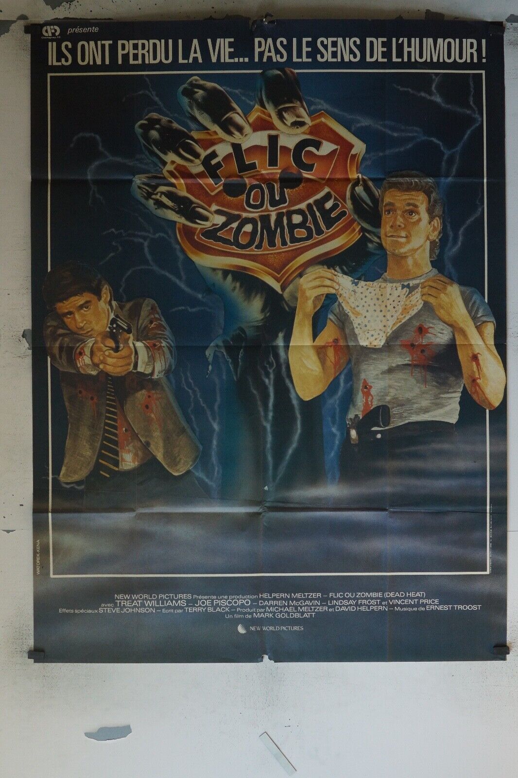 FLIC OU ZOMBIE MOVIE POSTER ORIGINAL 120x160 MEL GIBSON