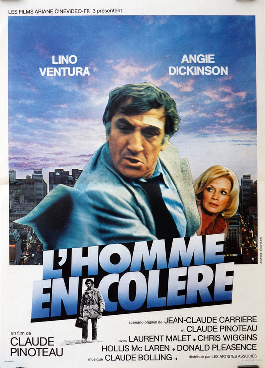L'HOMME EN COLÈRE, LINO VENTURA MOVIE POSTER ORIGINAL, (40X60)