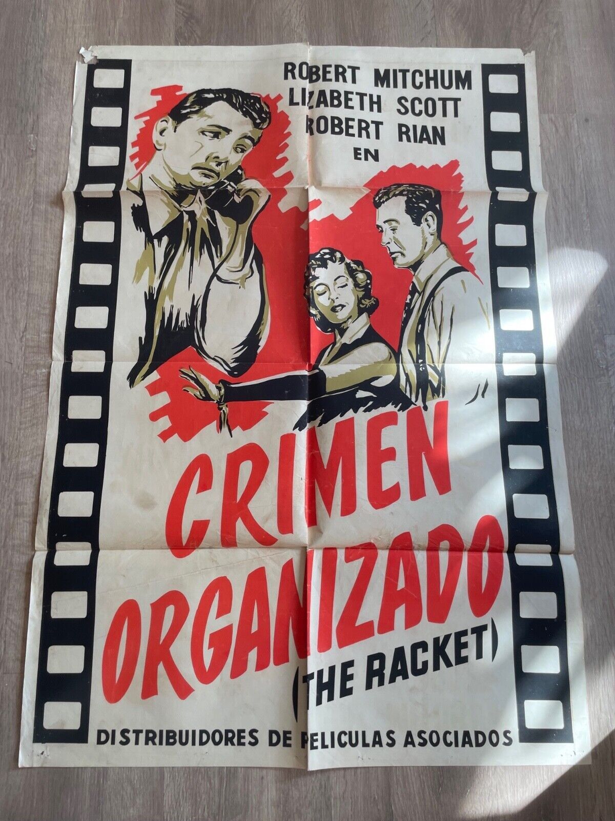 CRIMEN ORGANIZADO ORIGINAL VINTAGE  (70X100) ROBERT MITCHUM