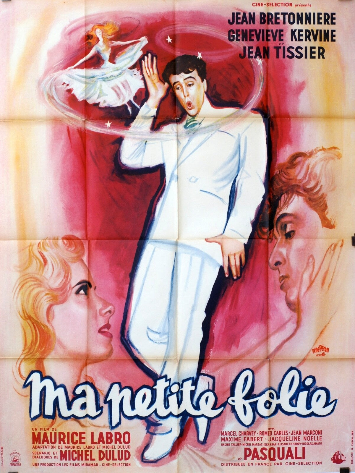 MA PETITE FOLIE MOVIE POSTER ORIGINAL 120x160 JEAN BRETONNIÈRE