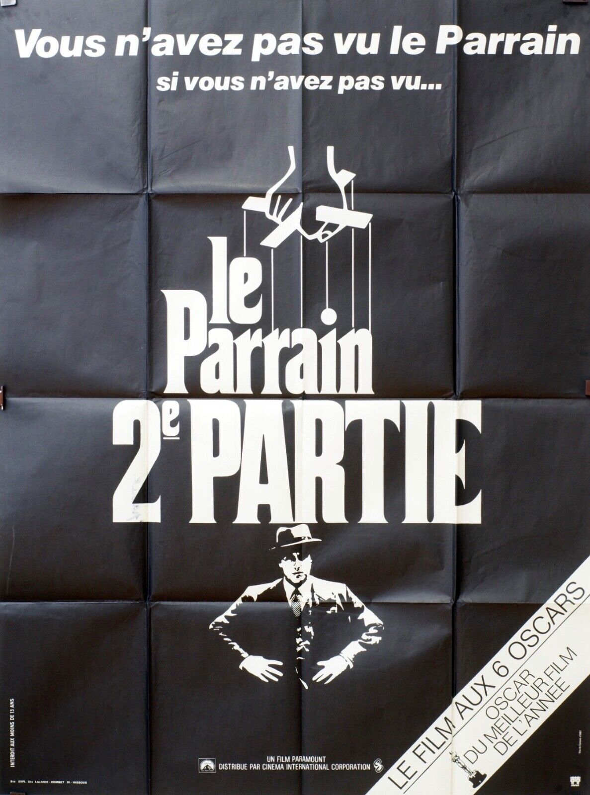 LE PARRAIN 2 EME PARTIE MOVIE POSTER ORIGINAL120x160 ALAIN CAVALIER