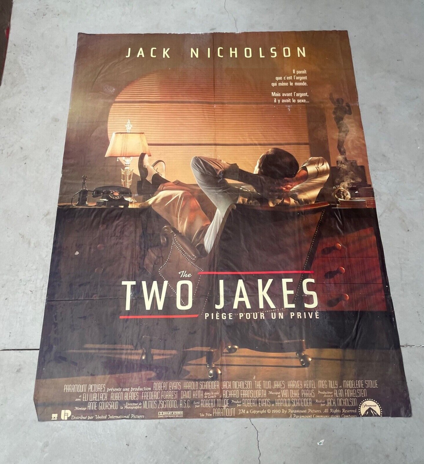 TWO JAKES POSTER ORIGINAL 120x160 JACK NICHOLSON