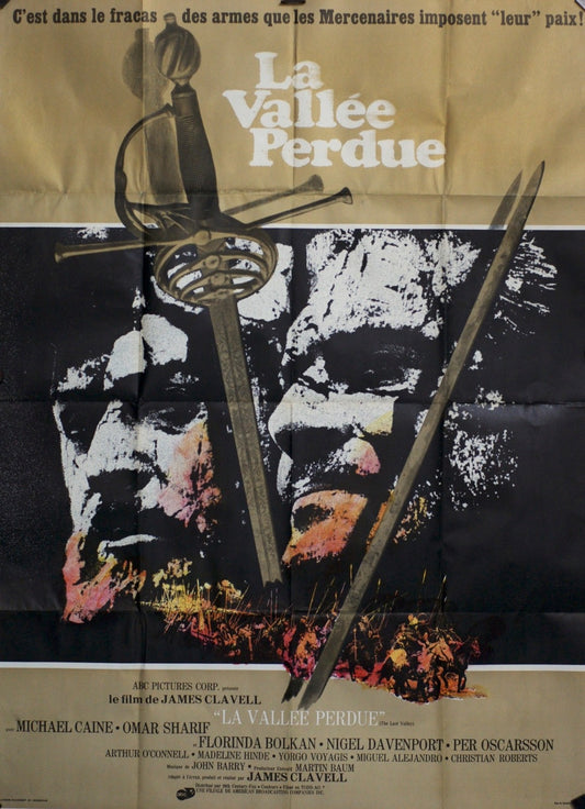 LA VALLÉE PERDUE  MICHAEL CAINE MOVIE POSTER ORIGINAL 120x160