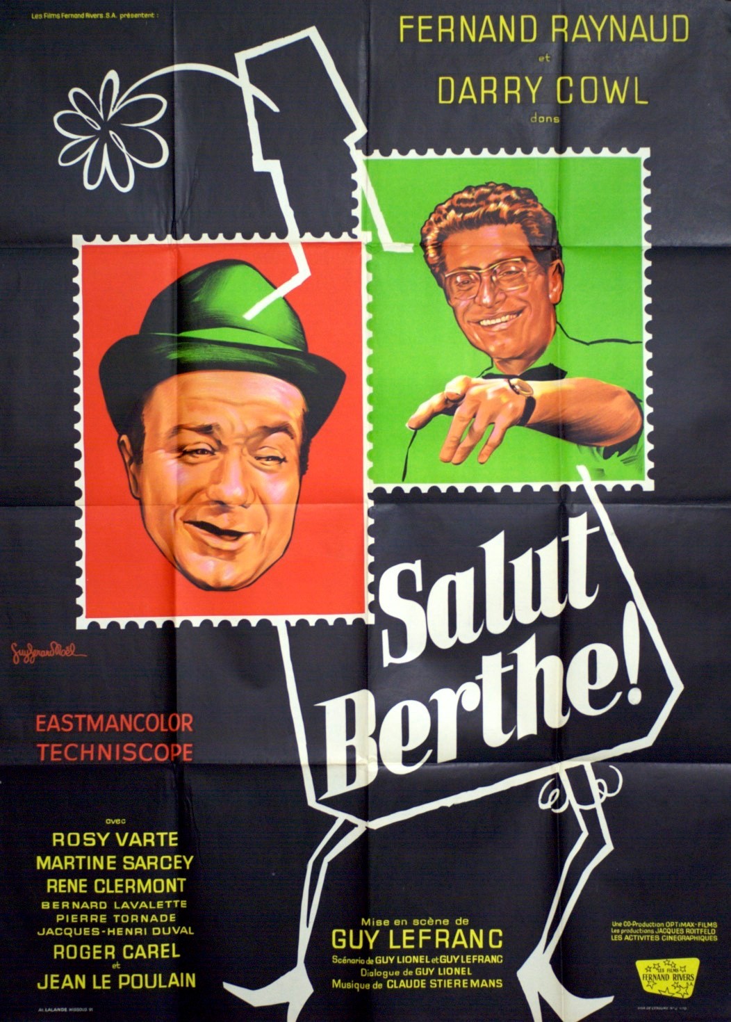 SALUT BERTHE  FERNAND RAYNAUD POSTER ORIGINAL 120x160