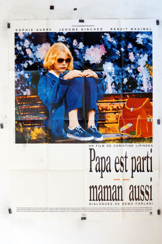 PAPA EST PARTI MAMAN AUSSI SOPHIE AUBRY MOVIE POSTER ORIGINAL 120x160