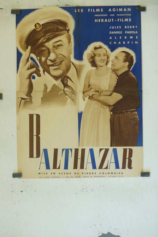 BALTHAZAR MOVIE POSTER ORIGINAL (60X80) JULES BERRY – DANIELE PAROLA
