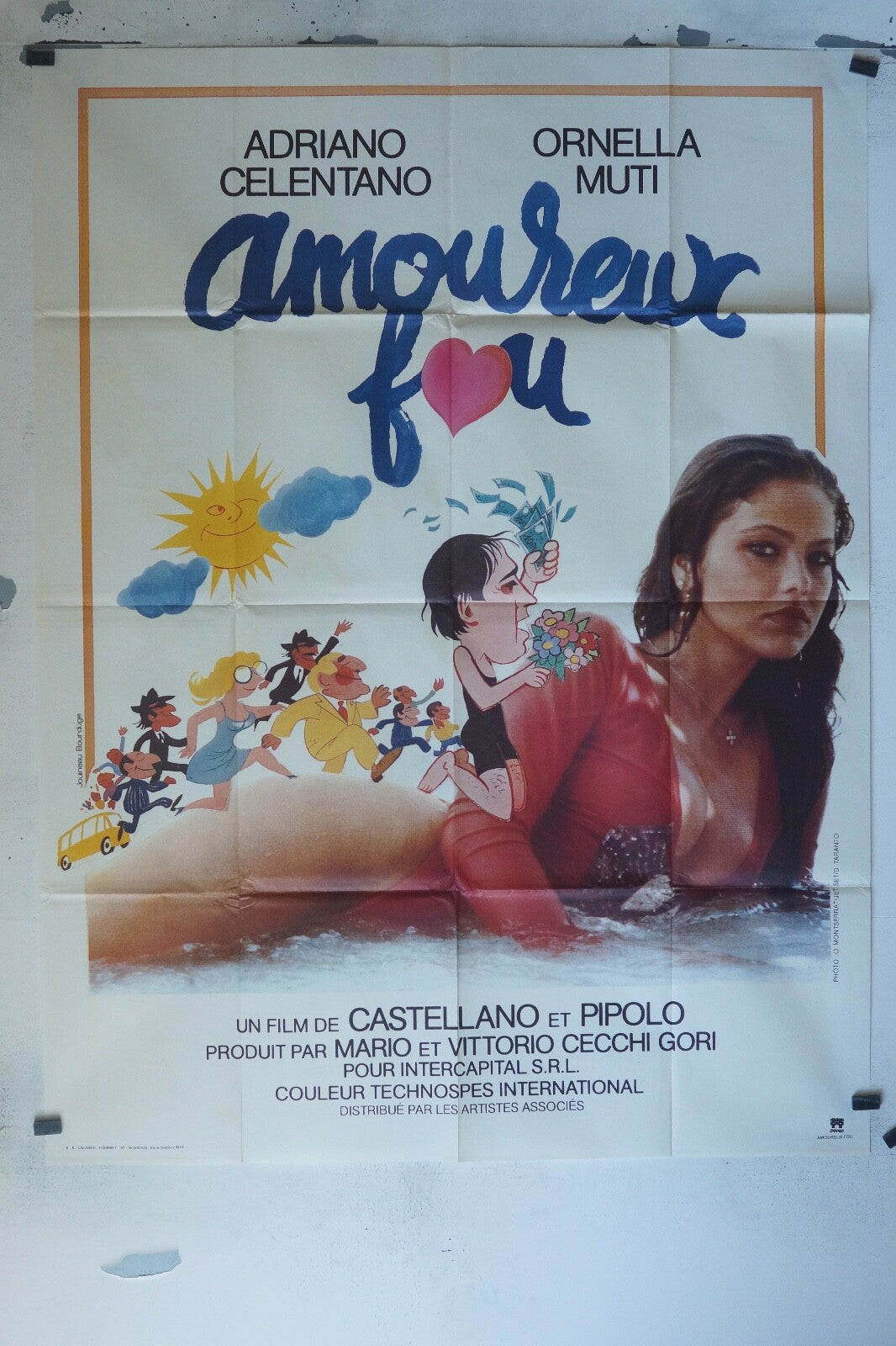 AMOUREUX FOU MOVIE POSTER ORIGINAL 120x160 ORNELLA MUTI