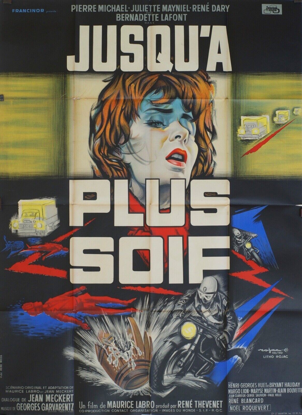 JUSQU’A PLUS SOIF POSTER ORIGINAL 120x160 HENRI-GEORGES HUET