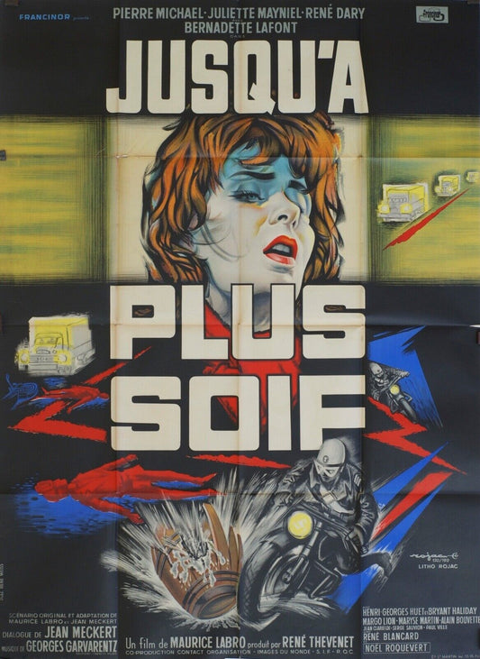 JUSQU’A PLUS SOIF POSTER ORIGINAL 120x160 HENRI-GEORGES HUET