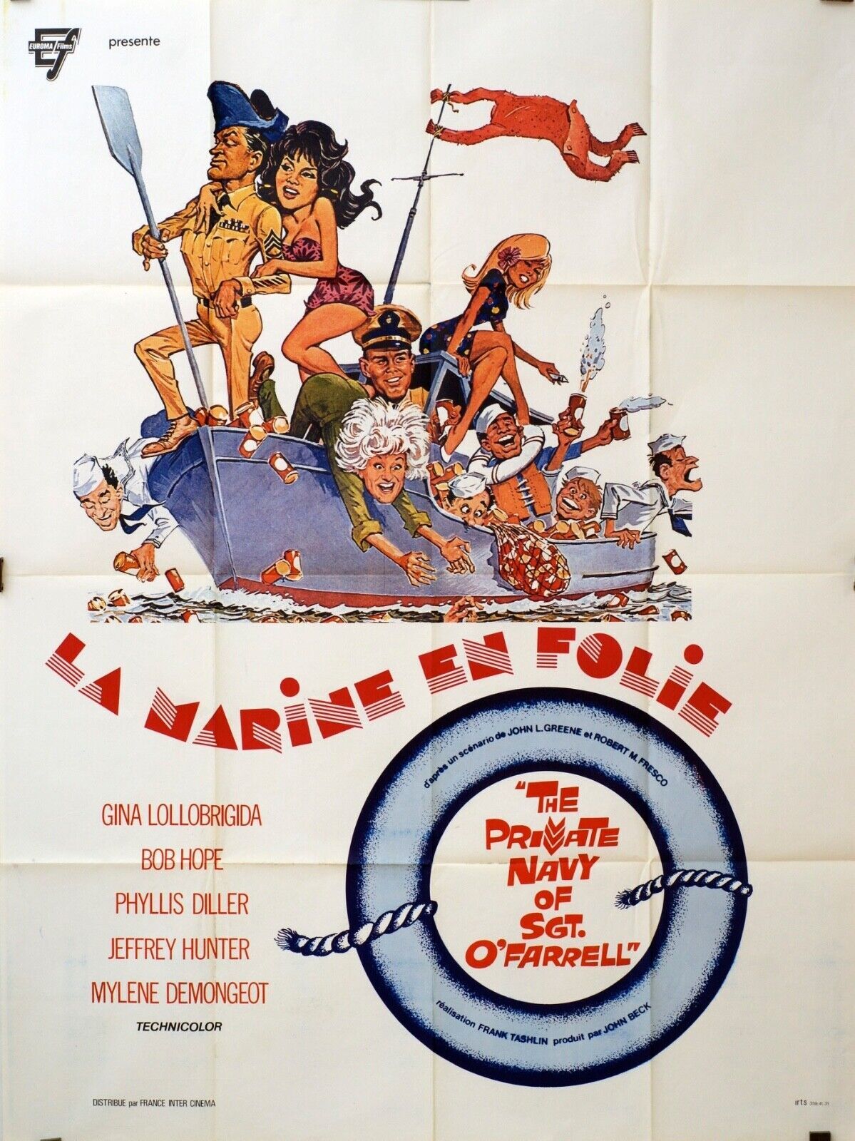 LA MARINE EN FOLIE MOVIE POSTER 120x160 GINA LILLOBRIDGIDA