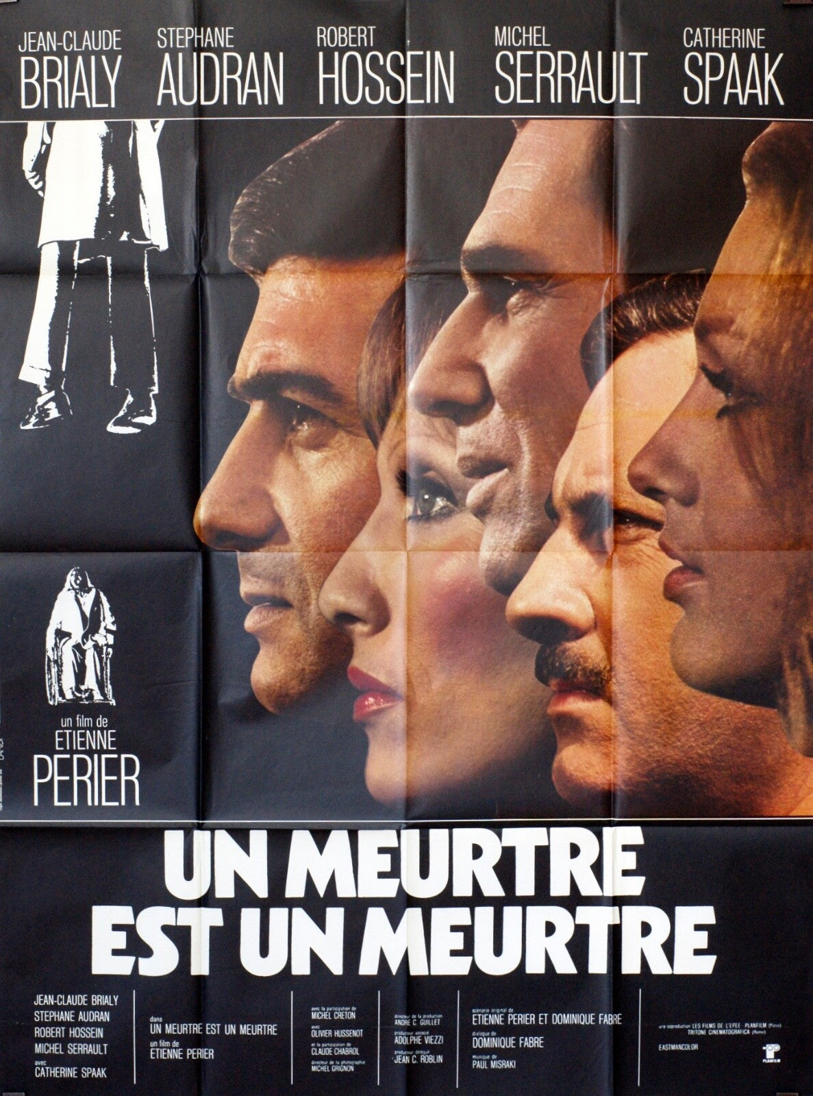 UN MEURTRE EST UN MEURTRE ORIGINAL MOVIE POSTER 120x160 JEAN-CLAUDE BRIALY