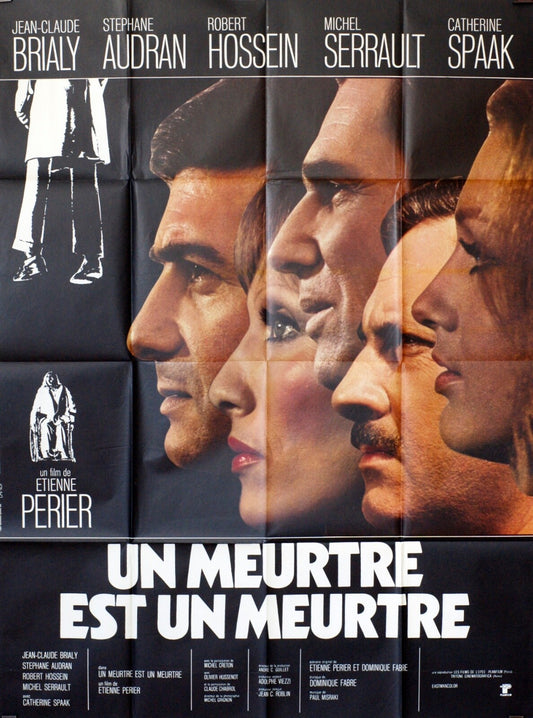 UN MEURTRE EST UN MEURTRE ORIGINAL MOVIE POSTER 120x160 JEAN-CLAUDE BRIALY