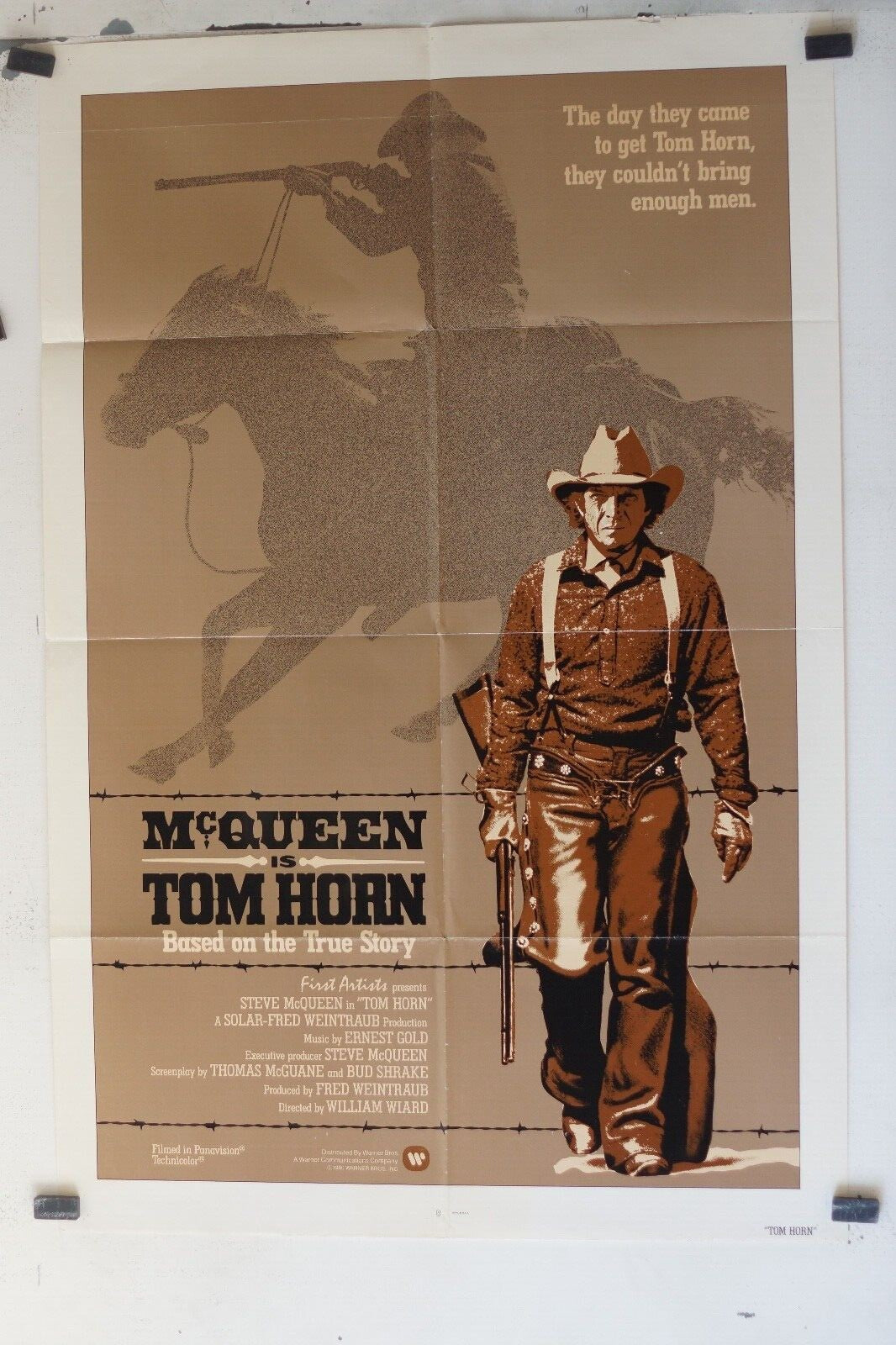 TOM HORN ORIGINAL POSTER 69x103, William Wiard, Steve McQueen