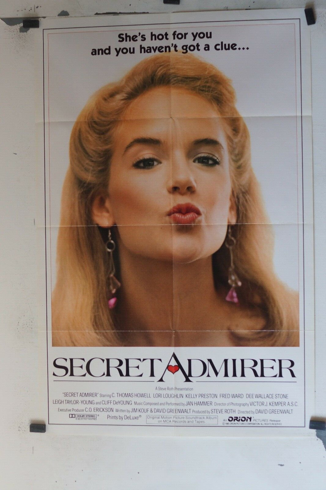 SECRET ADMIRER ORIGINAL POSTER (69x103), David Greenwalt 