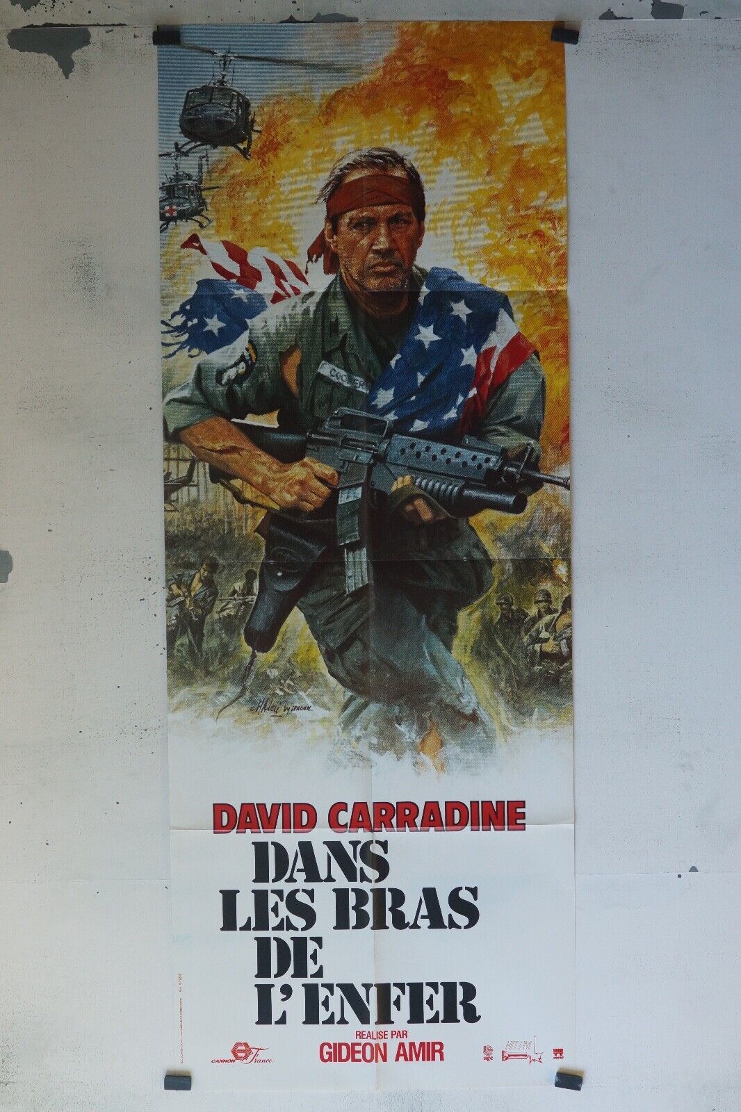 DANS LES BRAS DE L’ENFER MOVIE POSTER ORIGINAL 60x160 DAVID CARRADINE