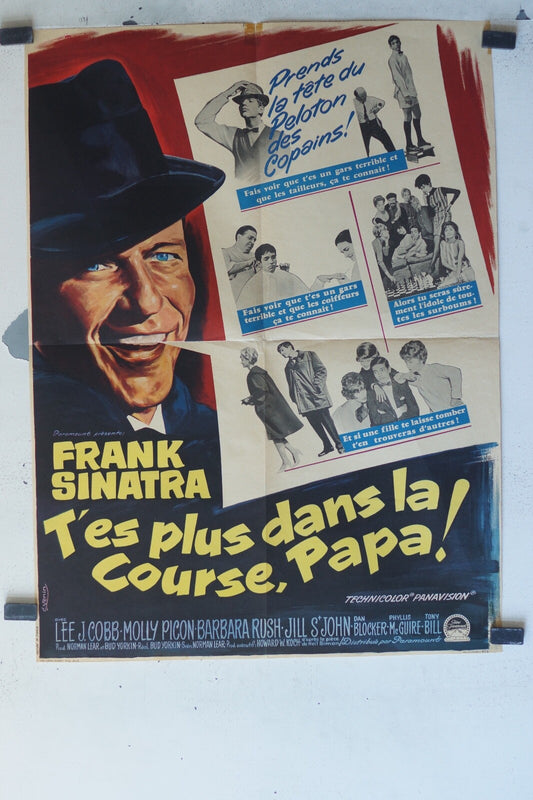 T’ES PLUS DANS LA COURSE PAPA ! MOVIE POSTER ORIGINAL (60X80) Frank Sinatra