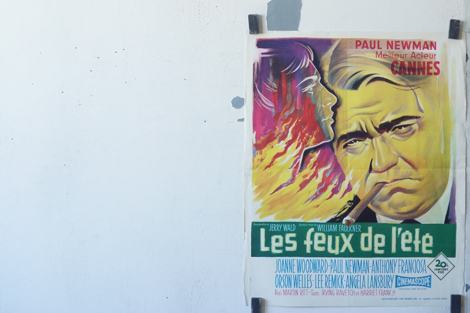 FEUX DE L’ETE (LES) ORIGINAL MOVIE POSTER 45x56 Orson Welles , Paul Newman