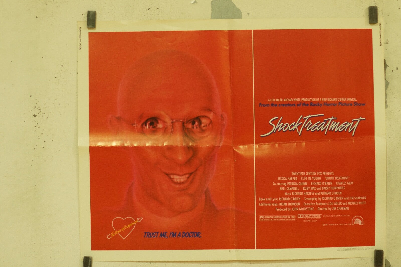 SHOCKTREATMENT, MOVIE POSTER ORIGINAL 55X74 LOU ADLER, MICHAEL WHITE
