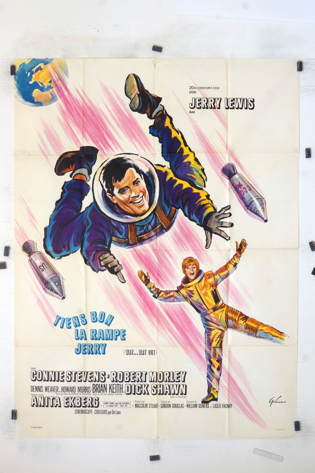 TIENS BON LA RAMPE JERRY JERRY LEWIS MOVIE POSTER ORIGINAL 120x160