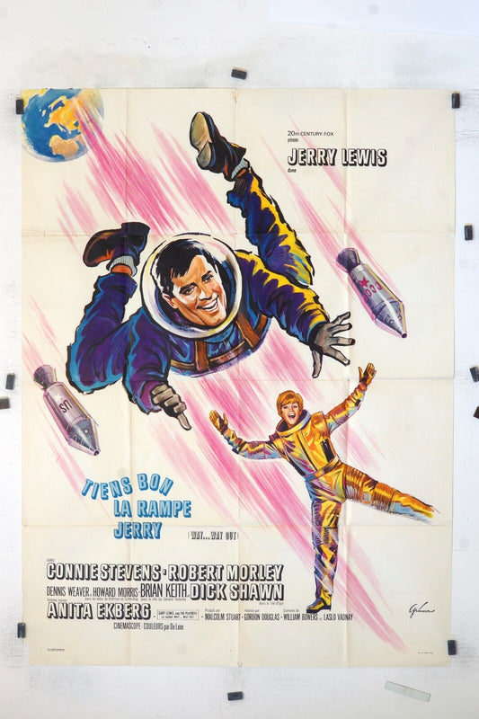 TIENS BON LA RAMPE JERRY JERRY LEWIS MOVIE POSTER ORIGINAL 120x160