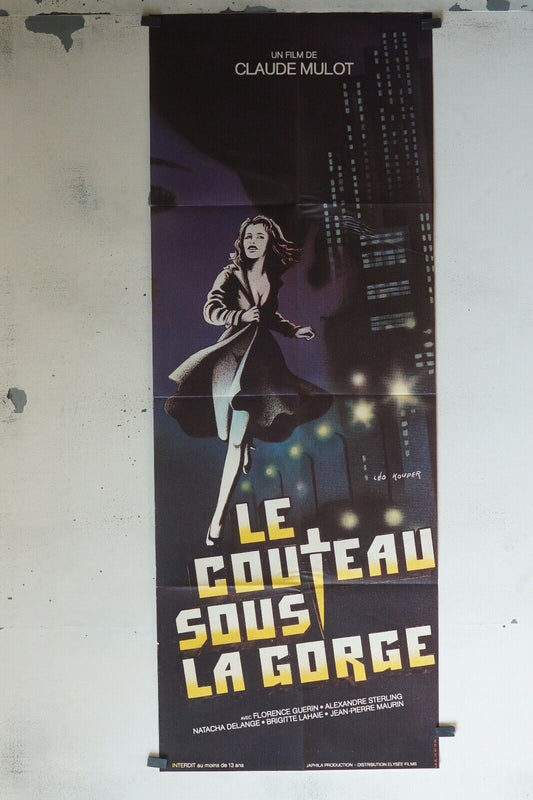 LE COUTEAU SOUS LA GORGE POSTER ORIGINAL (60x160) CLAUDE MULOT