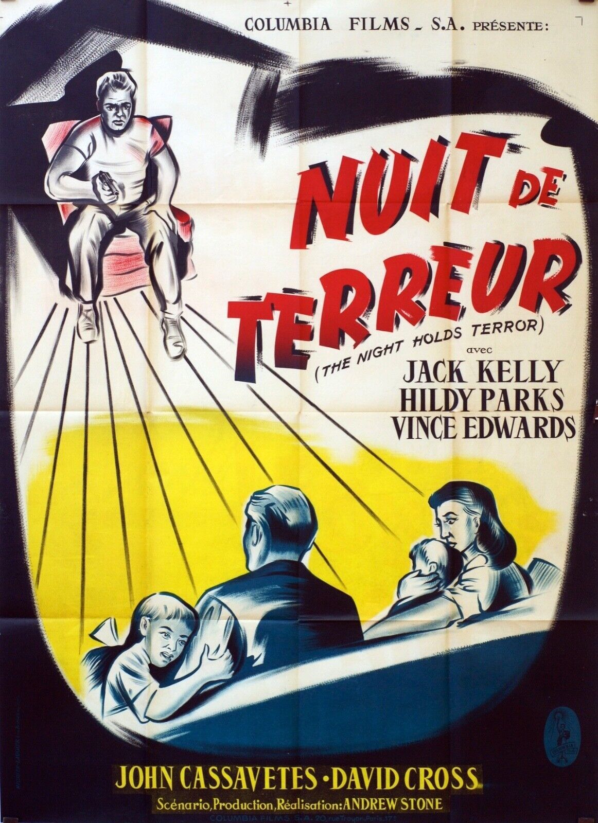 NUIT DE TERREUR MOVIE POSTER ORIGINAL 120x160 JACK KELLY