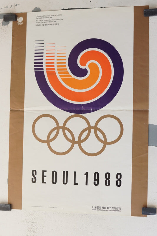 SEOUL « LES JEUX OLYMPIQUES » 1988 POSTER ORIGINAL (40X60)