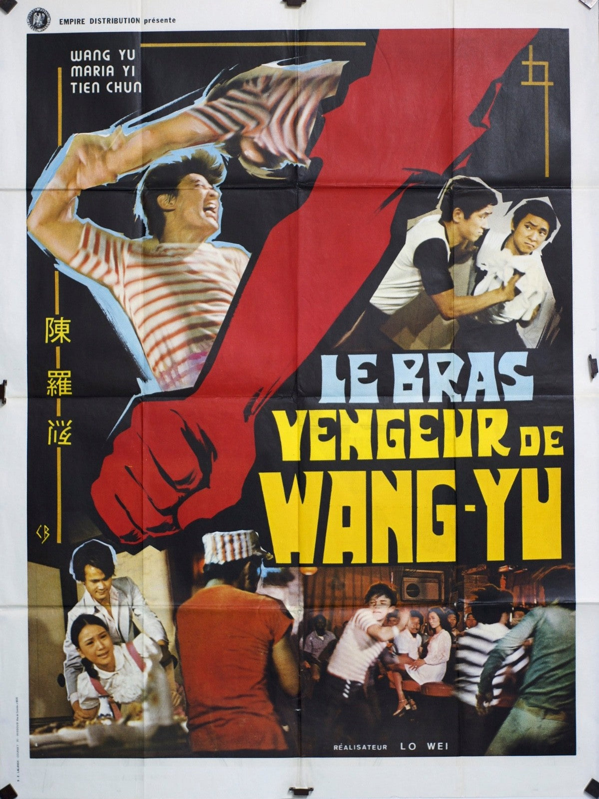 LE BRAS VENGEUR DE WANG-YU WANG YU poster ORIGINAL 120x160