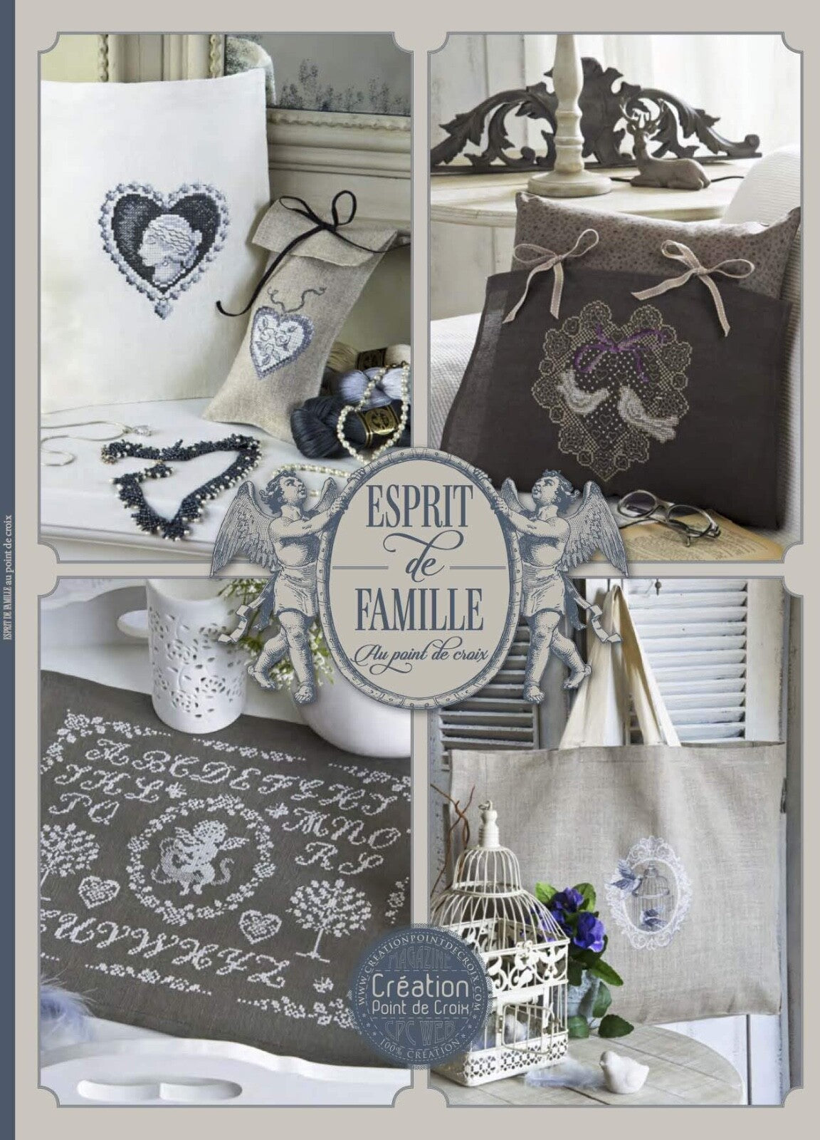 Esprit de Famille au point de croix FRENCH VERSION CROSS STITCH MAGAZINE