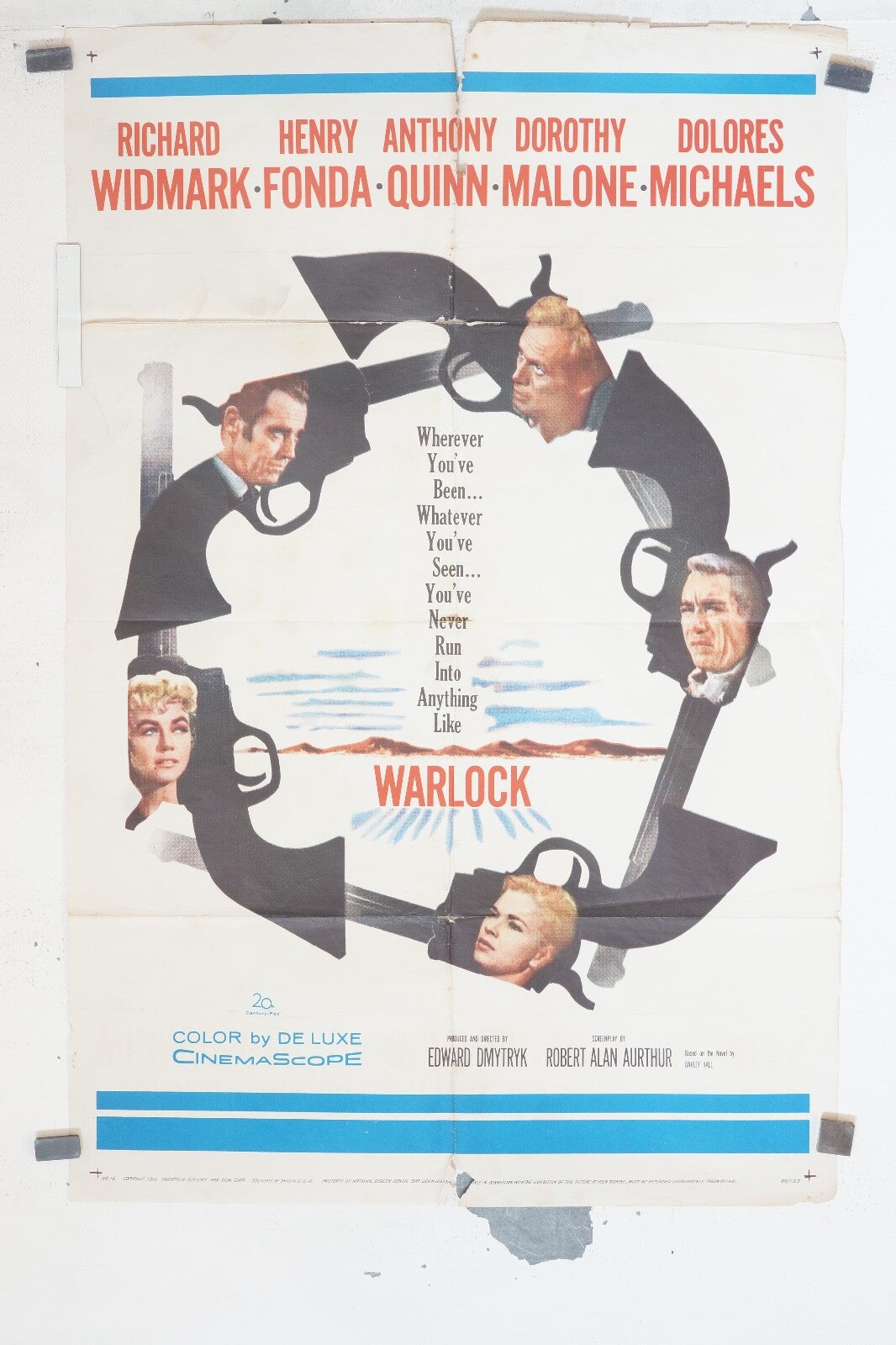 WARLOCK POSTER ORIGINAL (69x103), Edward Dmytryk, Richard Widmark