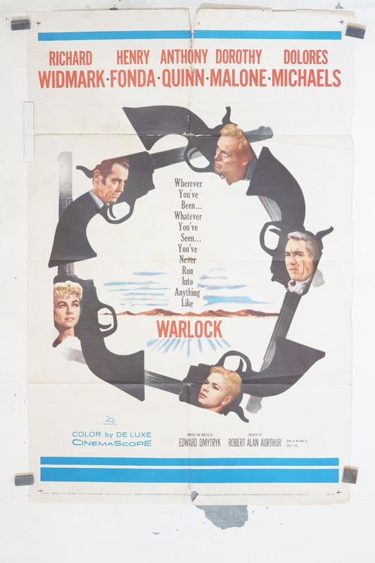 WARLOCK POSTER ORIGINAL (69x103), Edward Dmytryk, Richard Widmark