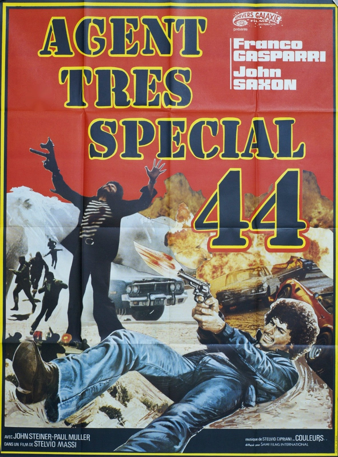 AGENT TRÈS SPÉCIAL 44 FRANCO GASPARI POSTER ORIGINAL 120x160