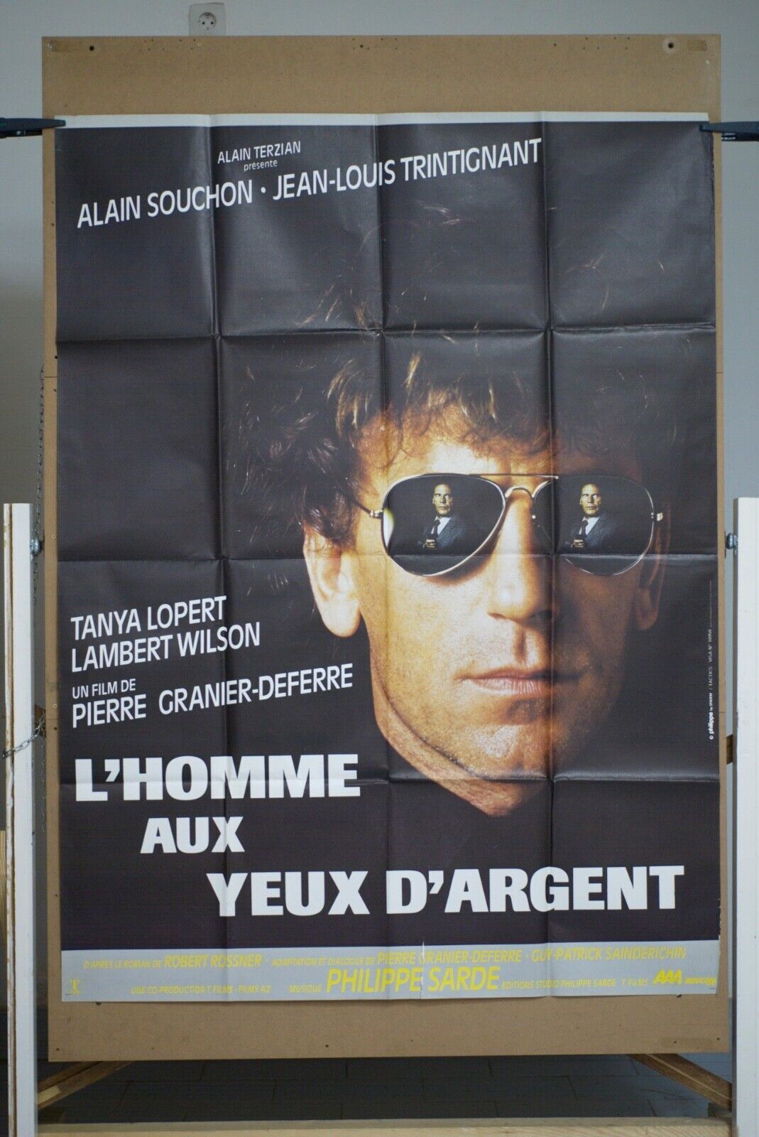 L’HOMME AUX YEUX D’ARGENT MOVIE POSTER ORIGINAL 120x160 ALAIN SOUCHON