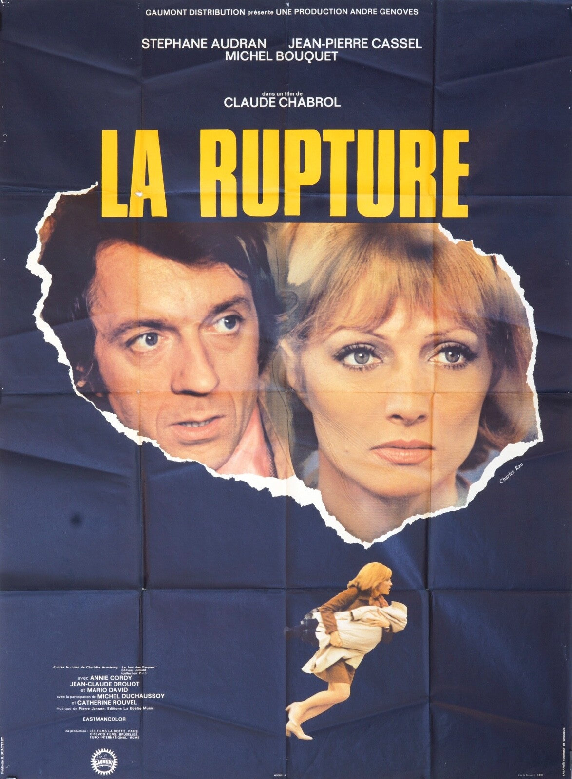 LA RUPTURE POSTER ORIGINAL 120x160 STEPHANE AUDRAN