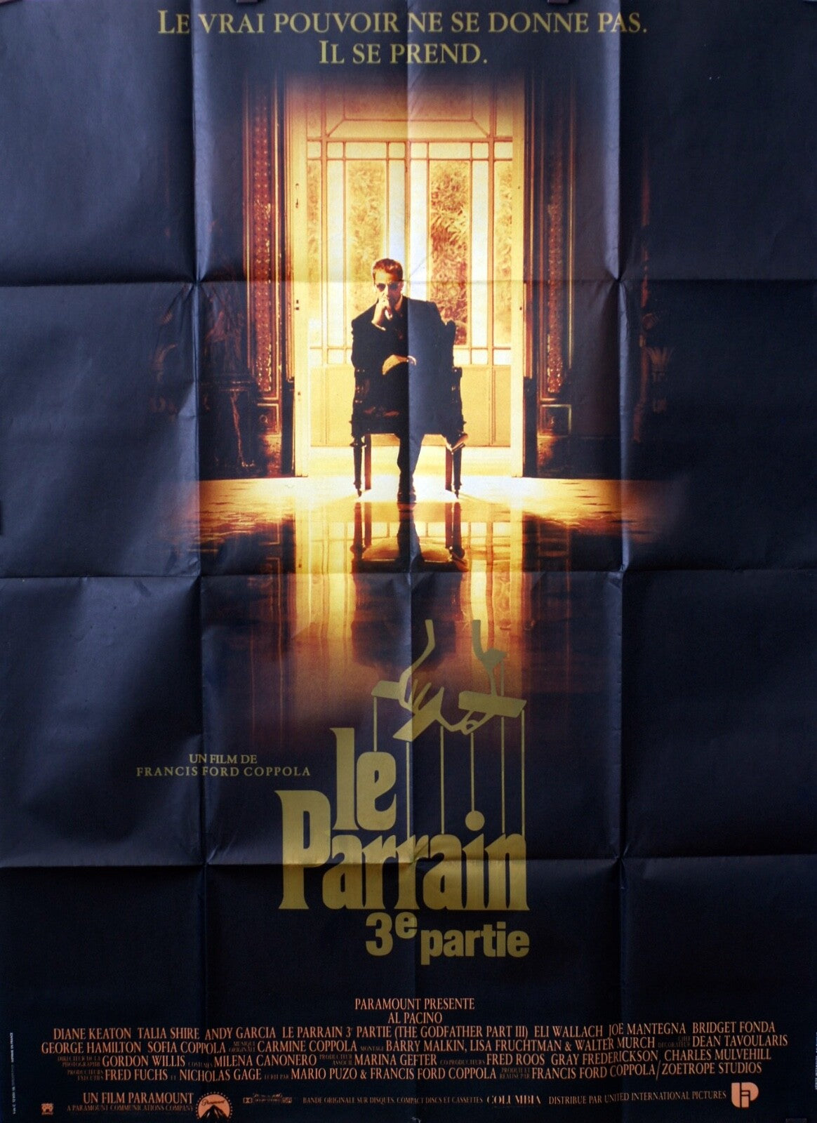 LE PARRAIN 3 EME PARTIE MOVIE POSTER ORIGINAL 120x160 FRANCIS FORD COPPOLA