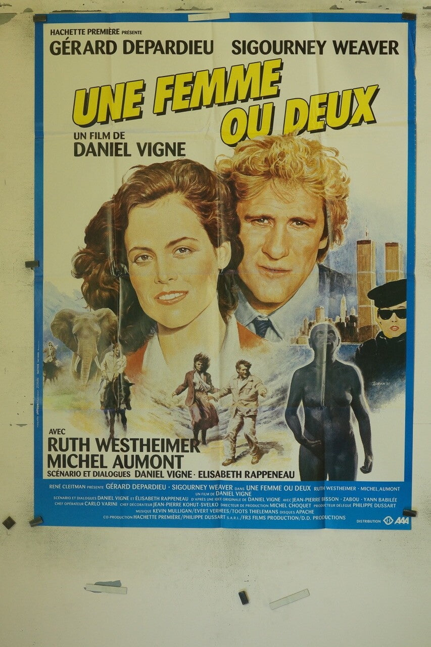 UNE FEMME OU DEUX MOVIE POSTER ORIGINAL 120x160 GERARD DEPARDIEU – SIGOURNEY