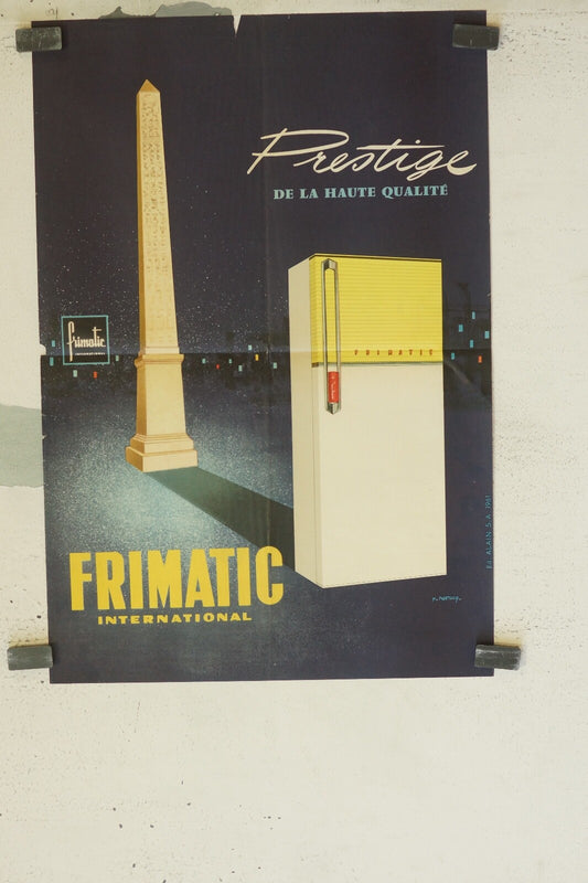 FRIMATIC, AFFICHE PUBLICITAIRE originale , ADVETISING POSTER 58x40