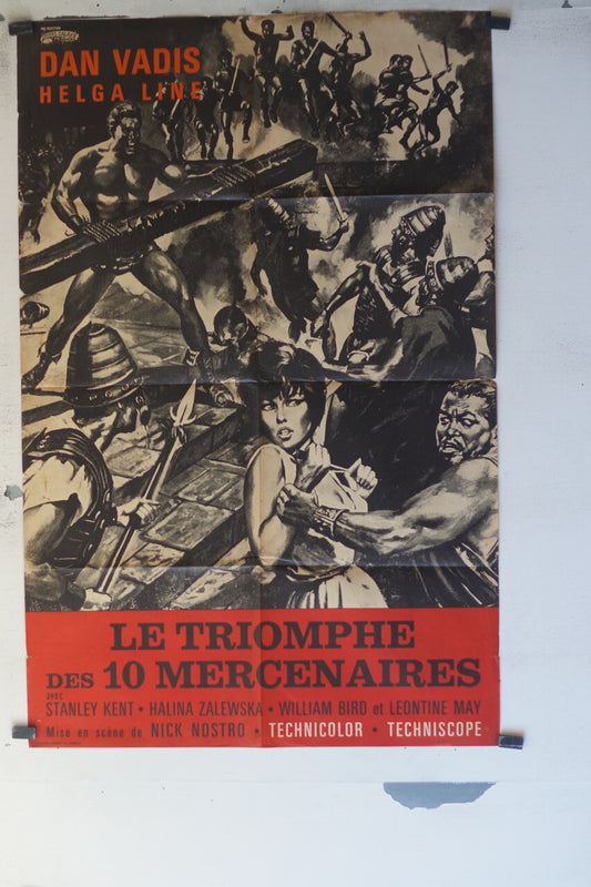 TRIOMPHE DES 10 MERCENAIRES (LE) ORIGINAL MOVIE POSTER 80x120 Dan vadis 